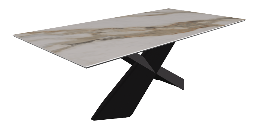 Glossy Borghini Calacatta Black Embossed