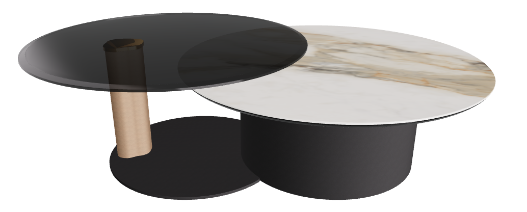 Cattelan Italia ARENA Keramik Bond Coffee Table ø100/179x42h