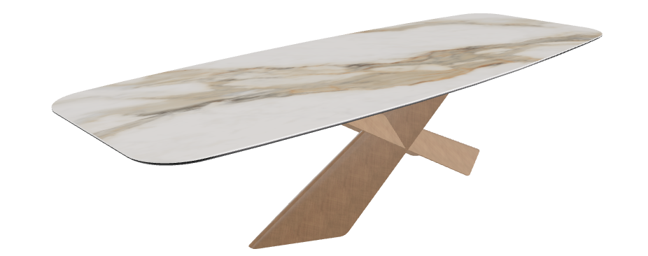 Glossy Borghini Calacatta Brushed Bronze..