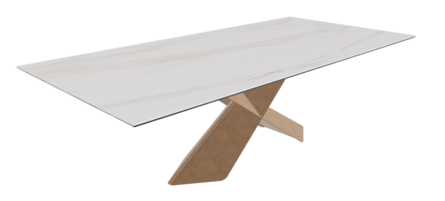 Glossy Golden Calacatta Brushed Bronze..