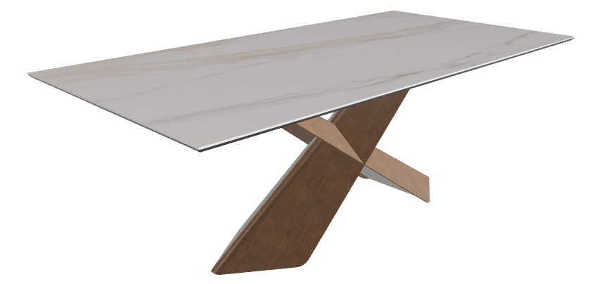 Glossy Golden Calacatta Brushed Bronze..