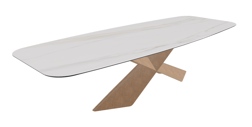 Glossy Golden Calacatta Brushed Bronze..