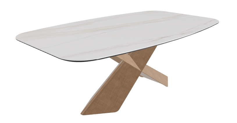 Glossy Golden Calacatta Brushed Bronze..