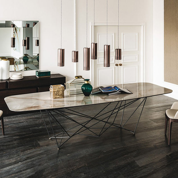 Cattelan Italia Gordon Keramik Biscuit & Polygon Shaped Dining Table