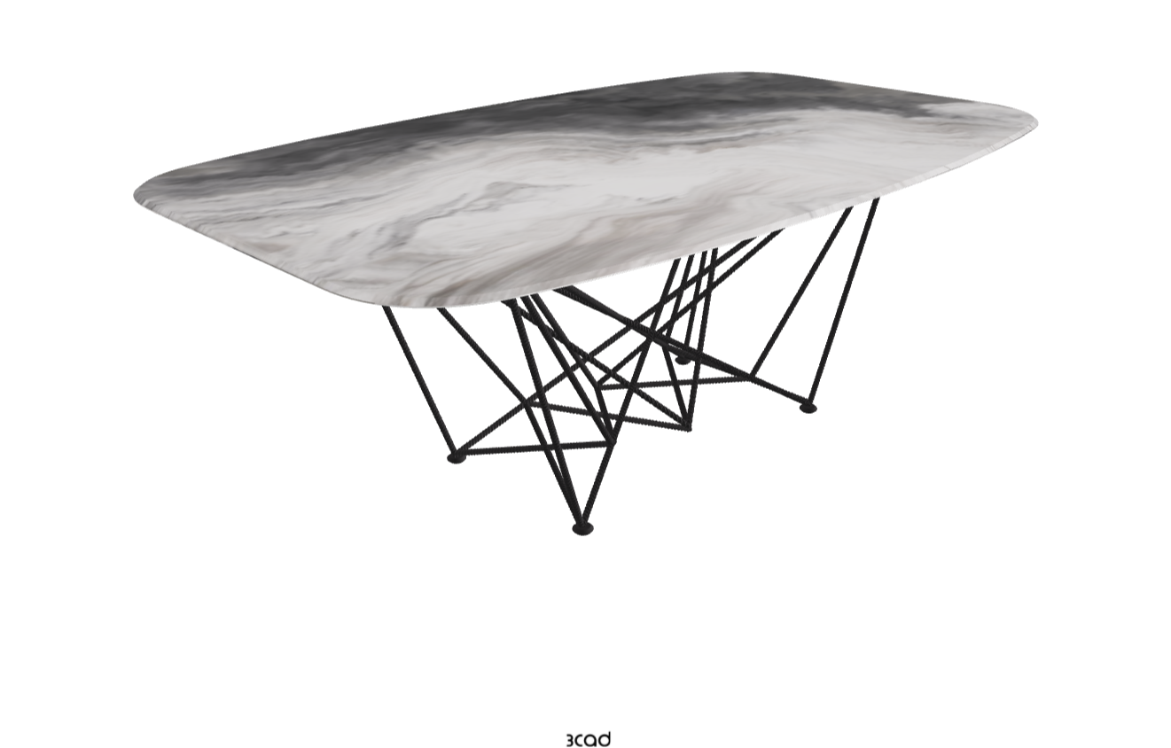 Cattelan Italia Gordon Crystalart Rectangular & Barrel-Shaped Dining Table