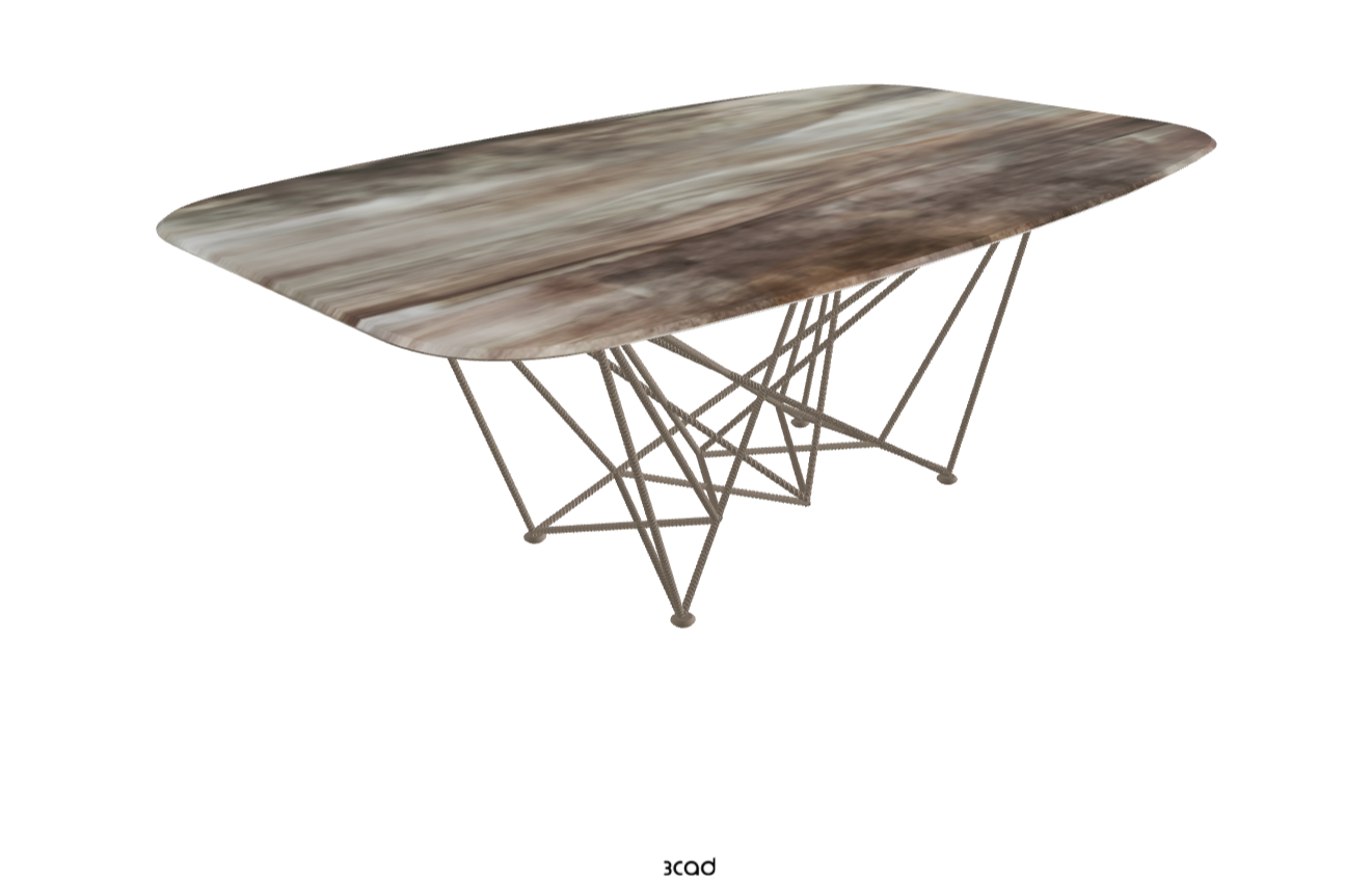 Cattelan Italia Gordon Crystalart Rectangular & Barrel-Shaped Dining Table