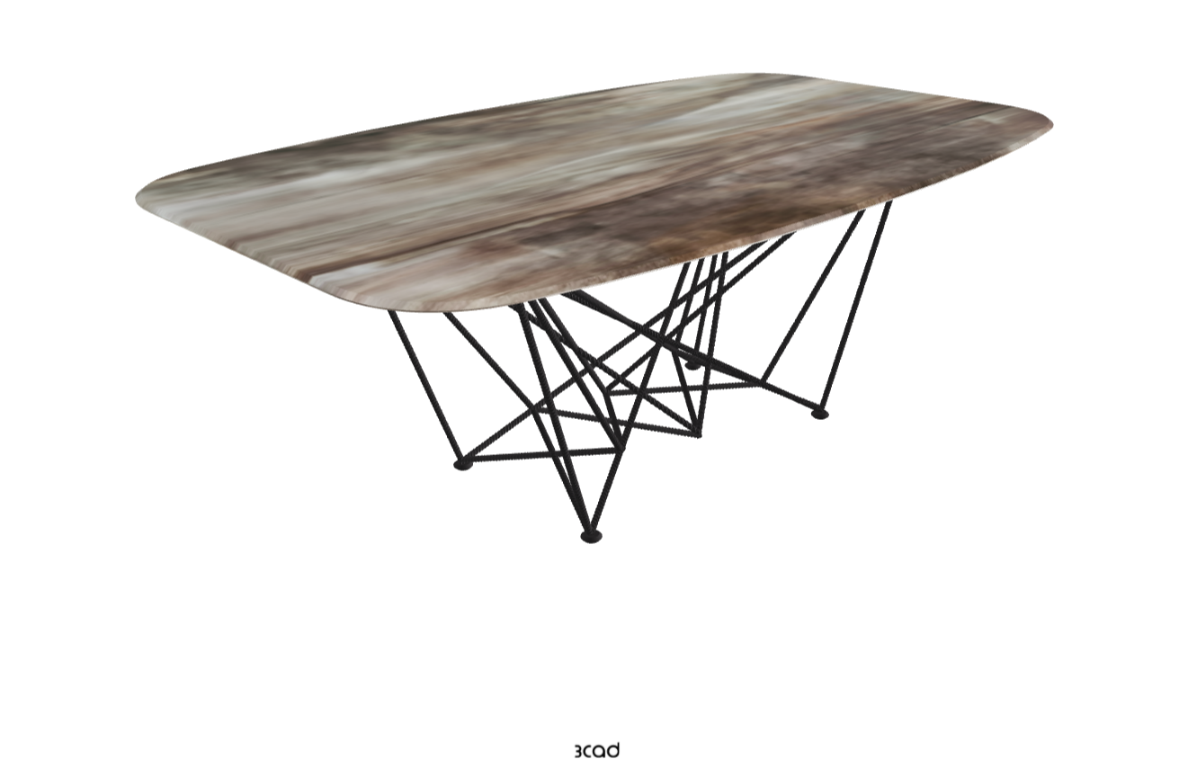 Cattelan Italia Gordon Crystalart Rectangular & Barrel-Shaped Dining Table