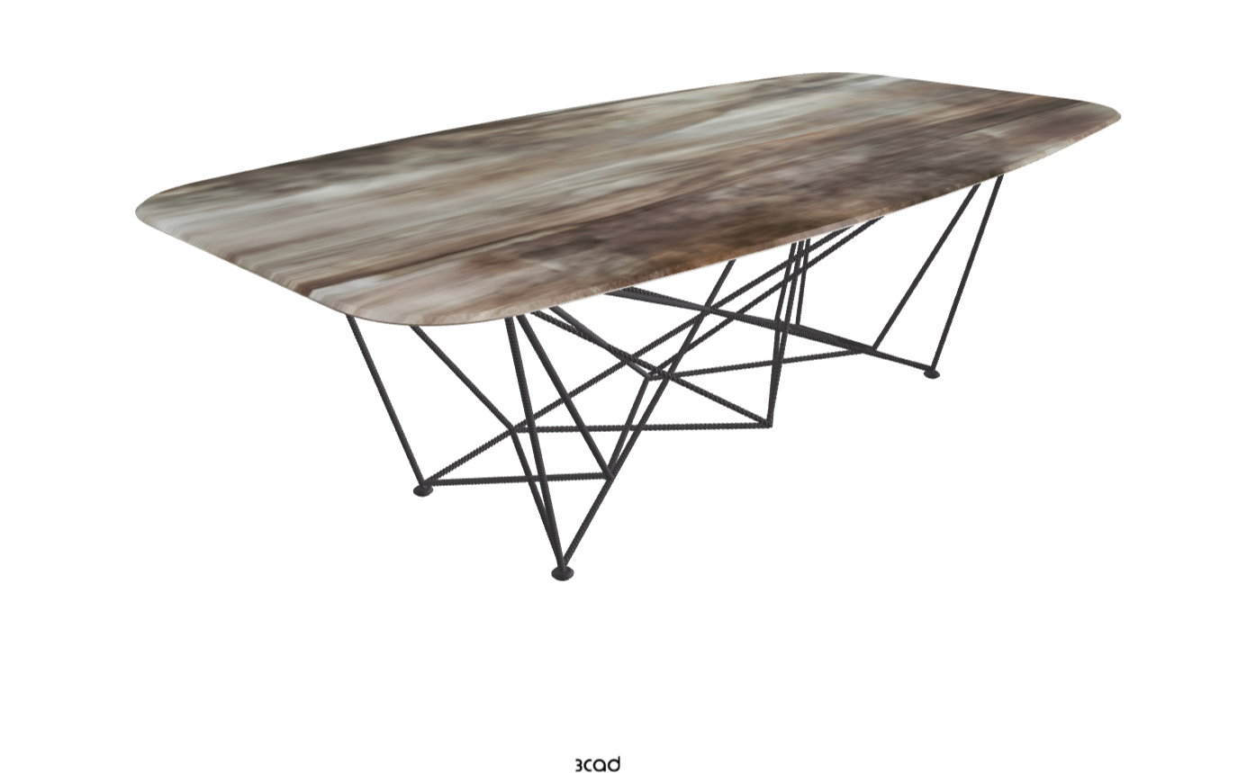 Cattelan Italia Gordon Crystalart Rectangular & Barrel-Shaped Dining Table