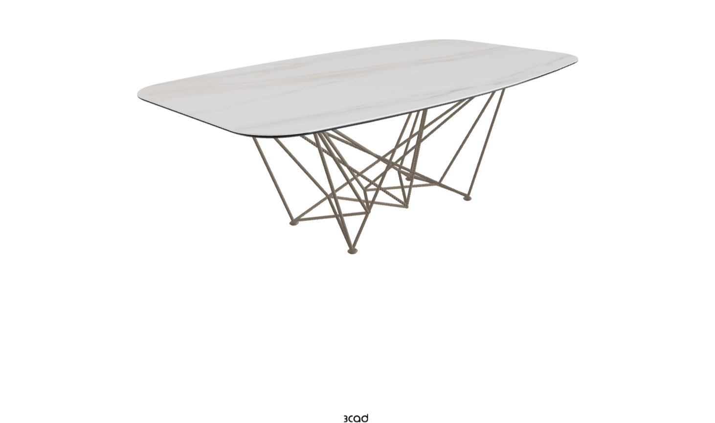Cattelan Italia Gordon Keramik Biscuit & Polygon Shaped Dining Table