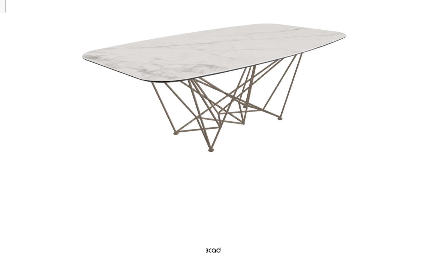 Cattelan Italia Gordon Keramik Biscuit & Polygon Shaped Dining Table