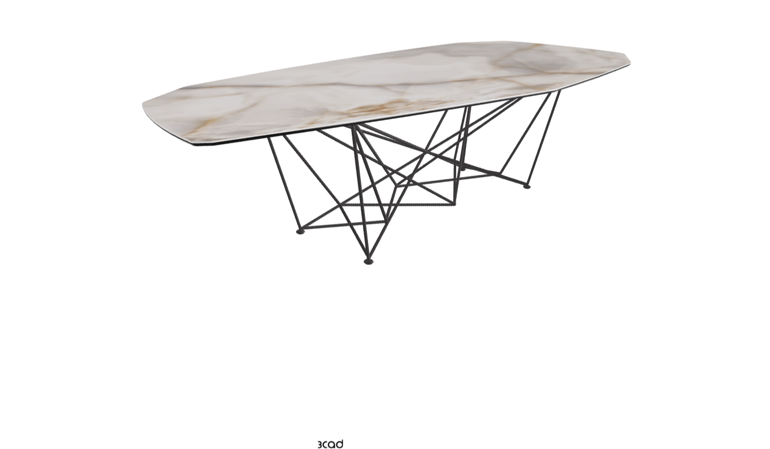 Cattelan Italia Gordon Keramik Biscuit & Polygon Shaped Dining Table