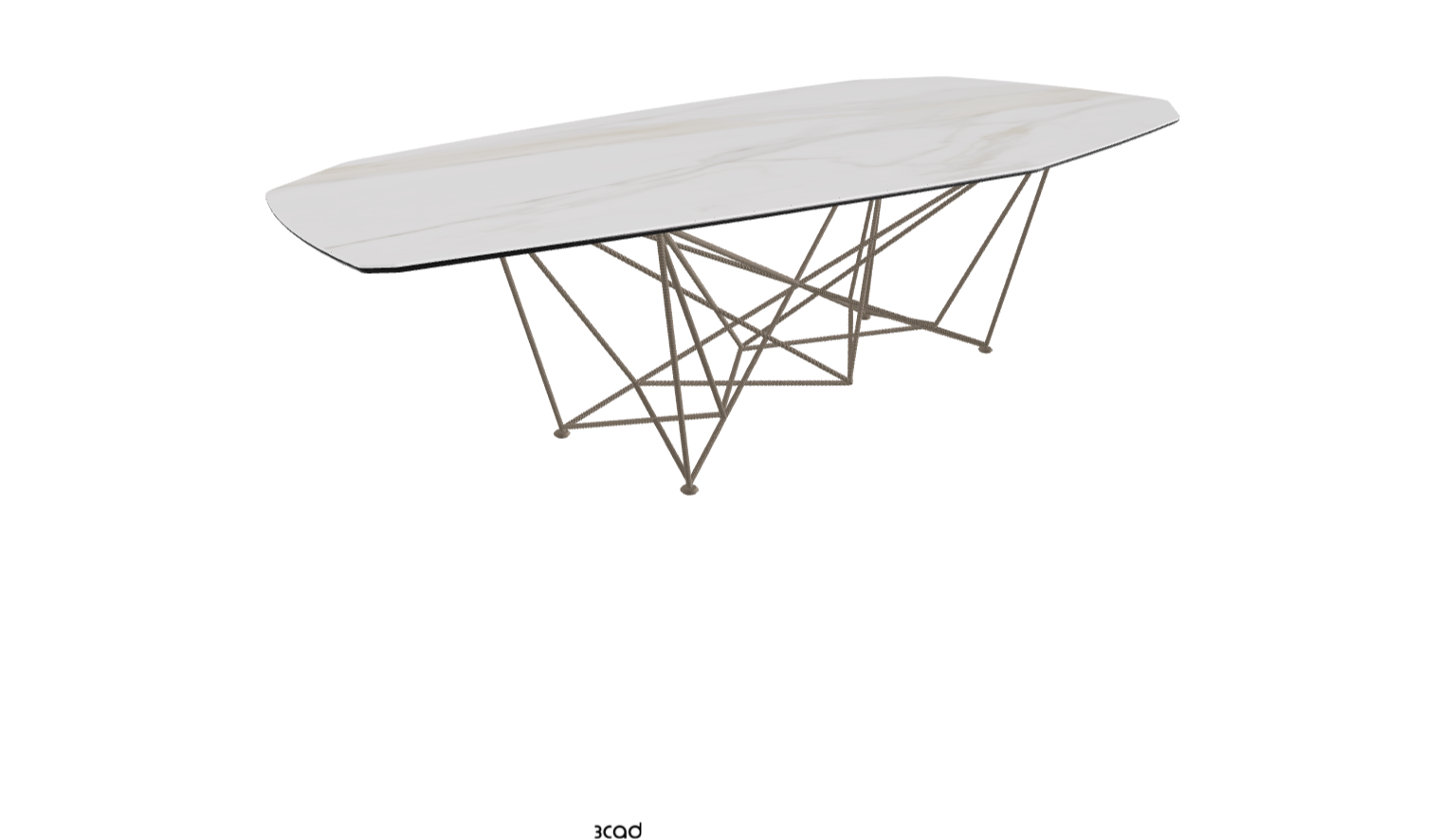 Cattelan Italia Gordon Keramik Biscuit & Polygon Shaped Dining Table
