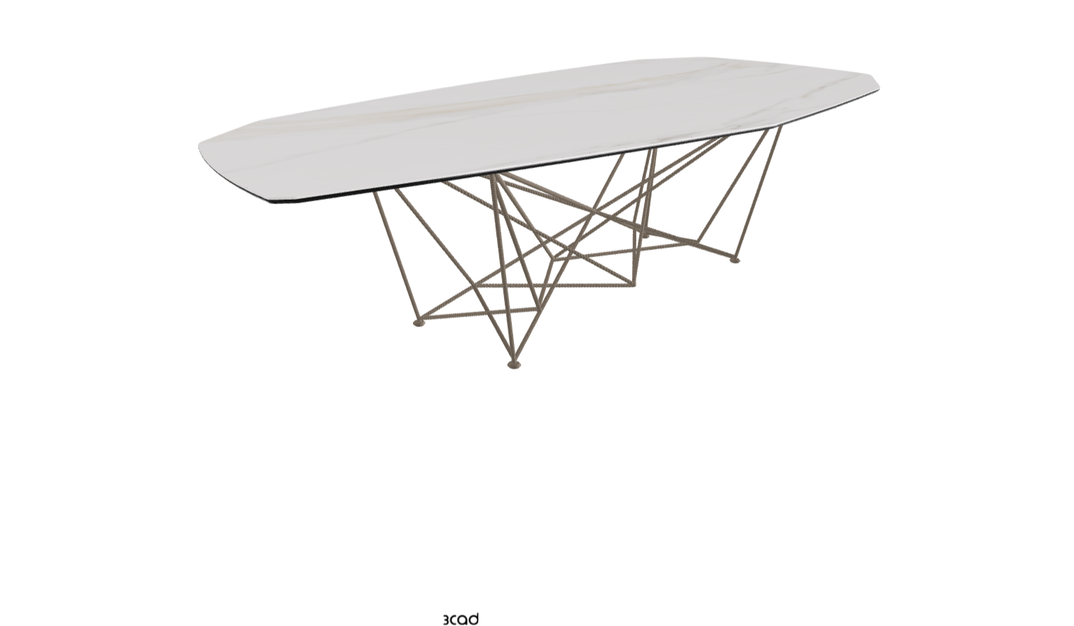 Cattelan Italia Gordon Keramik Biscuit & Polygon Shaped Dining Table