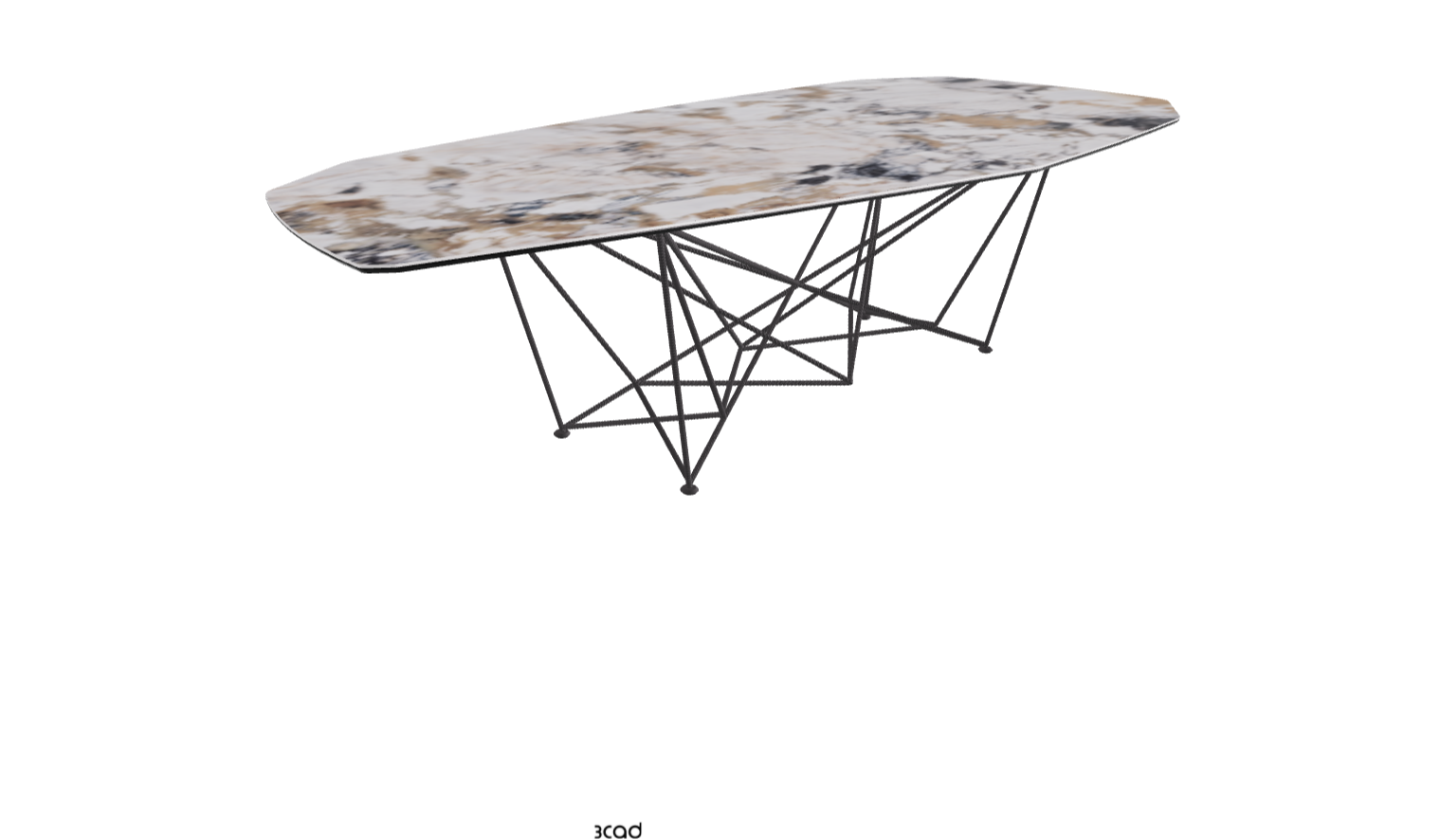 Cattelan Italia Gordon Keramik Biscuit & Polygon Shaped Dining Table
