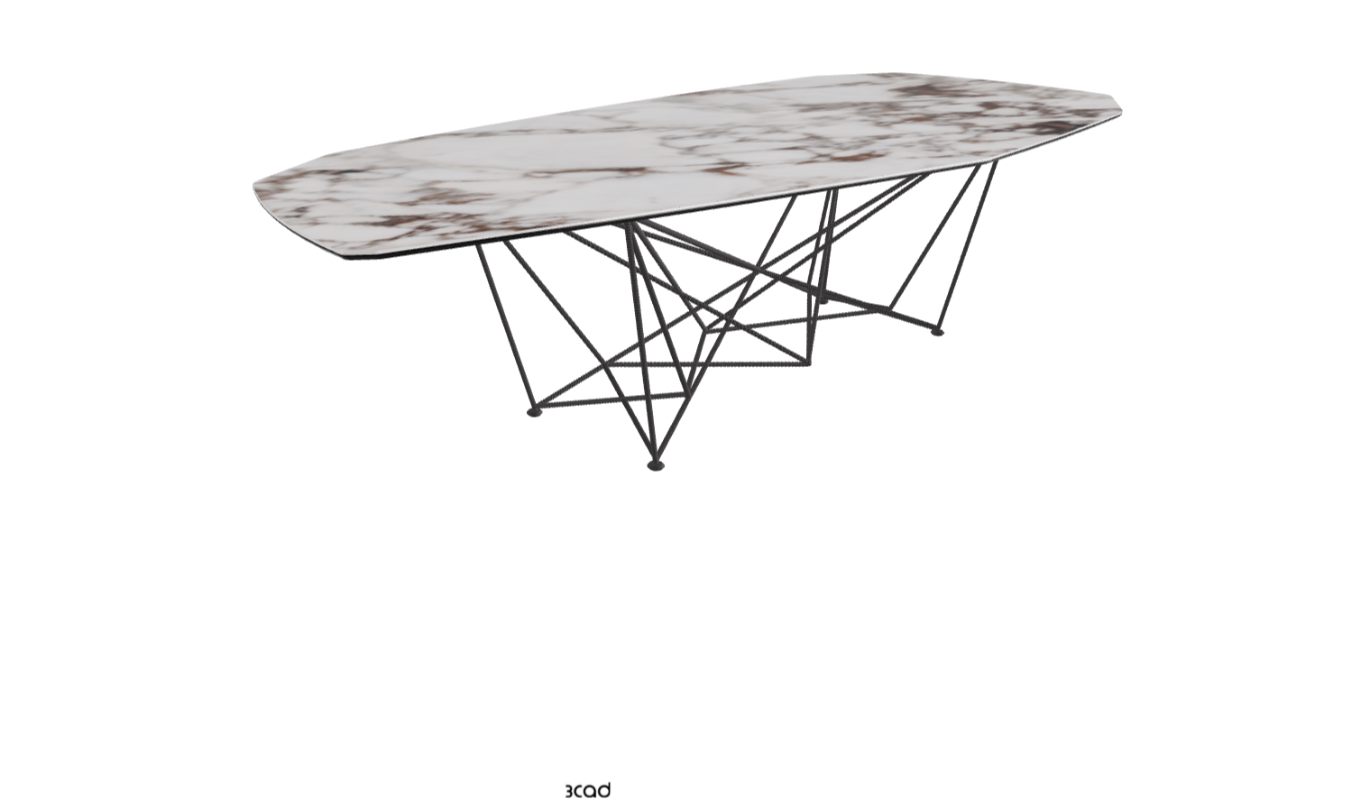 Cattelan Italia Gordon Keramik Biscuit & Polygon Shaped Dining Table