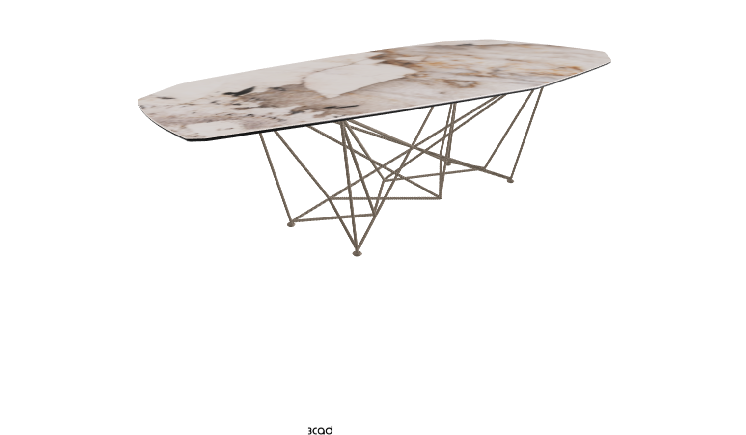 Cattelan Italia Gordon Keramik Biscuit & Polygon Shaped Dining Table