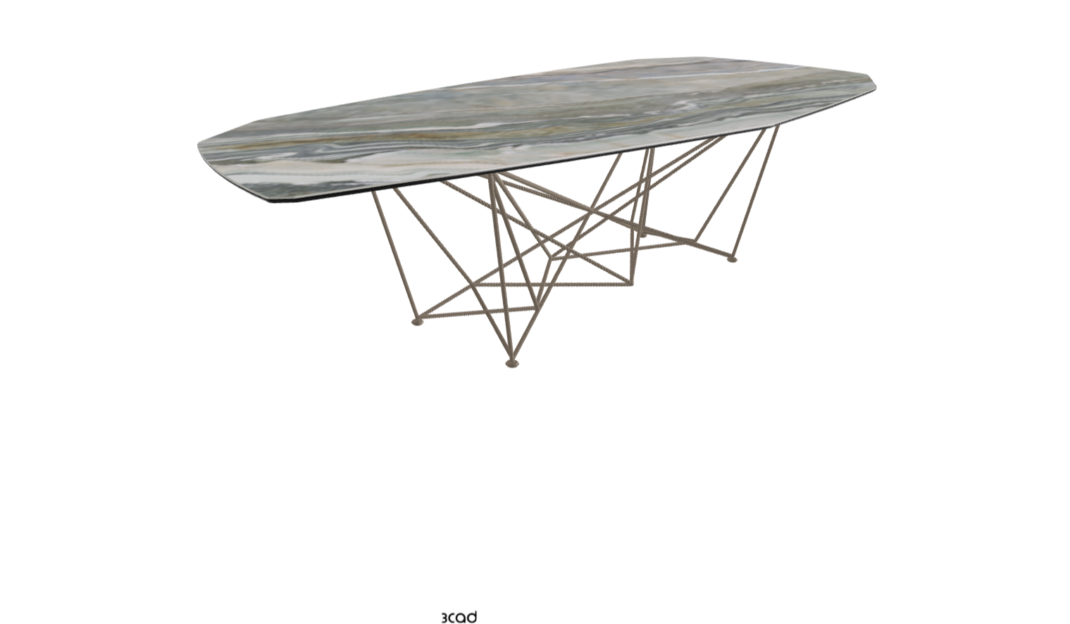 Cattelan Italia Gordon Keramik Biscuit & Polygon Shaped Dining Table