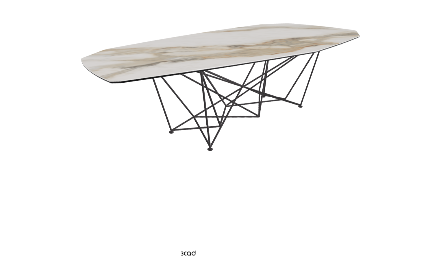Cattelan Italia Gordon Keramik Biscuit & Polygon Shaped Dining Table