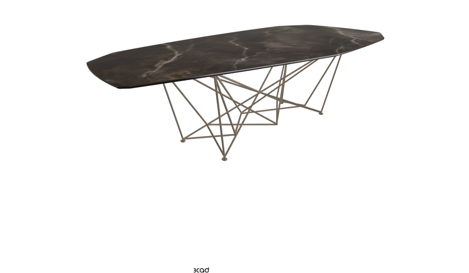 Cattelan Italia Gordon Keramik Biscuit & Polygon Shaped Dining Table