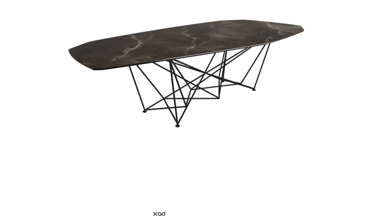Cattelan Italia Gordon Keramik Biscuit & Polygon Shaped Dining Table