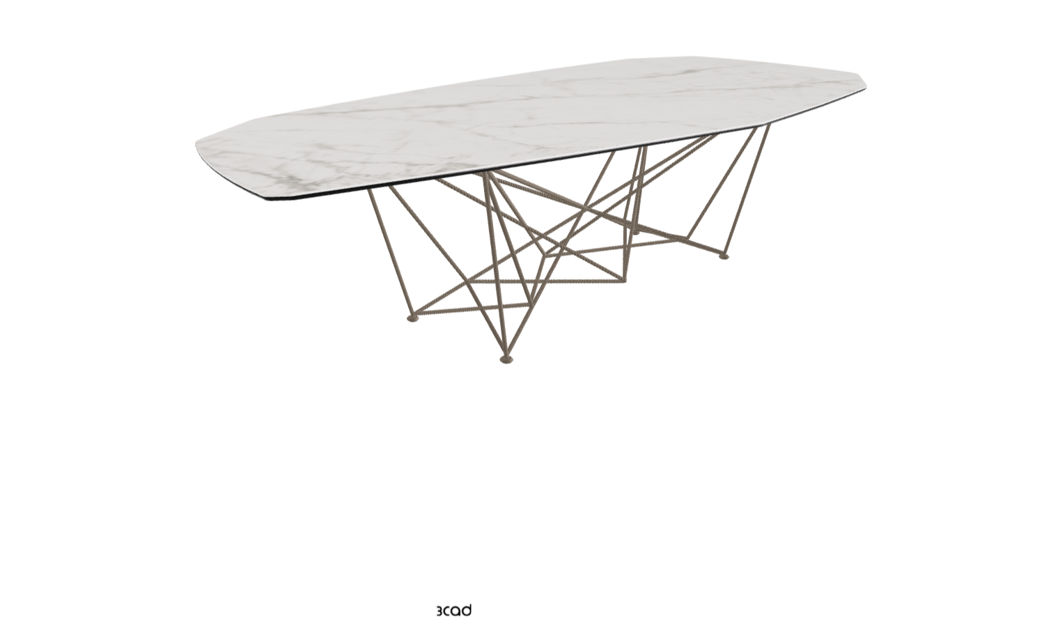 Cattelan Italia Gordon Keramik Biscuit & Polygon Shaped Dining Table