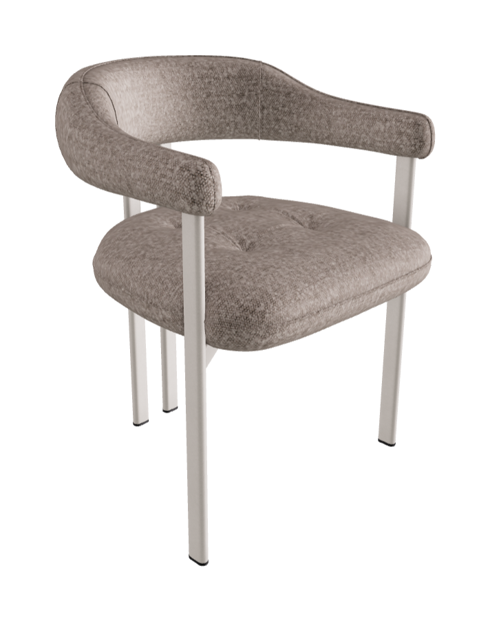 Greta Dining Armchair_Pearl Embossed_Fabric_B242