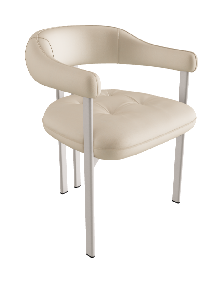Greta Dining Armchair_Pearl Embossed_Fabric_B920
