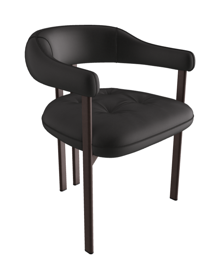 Greta Dining Armchair_Bronze Embossed_Fabric_B927