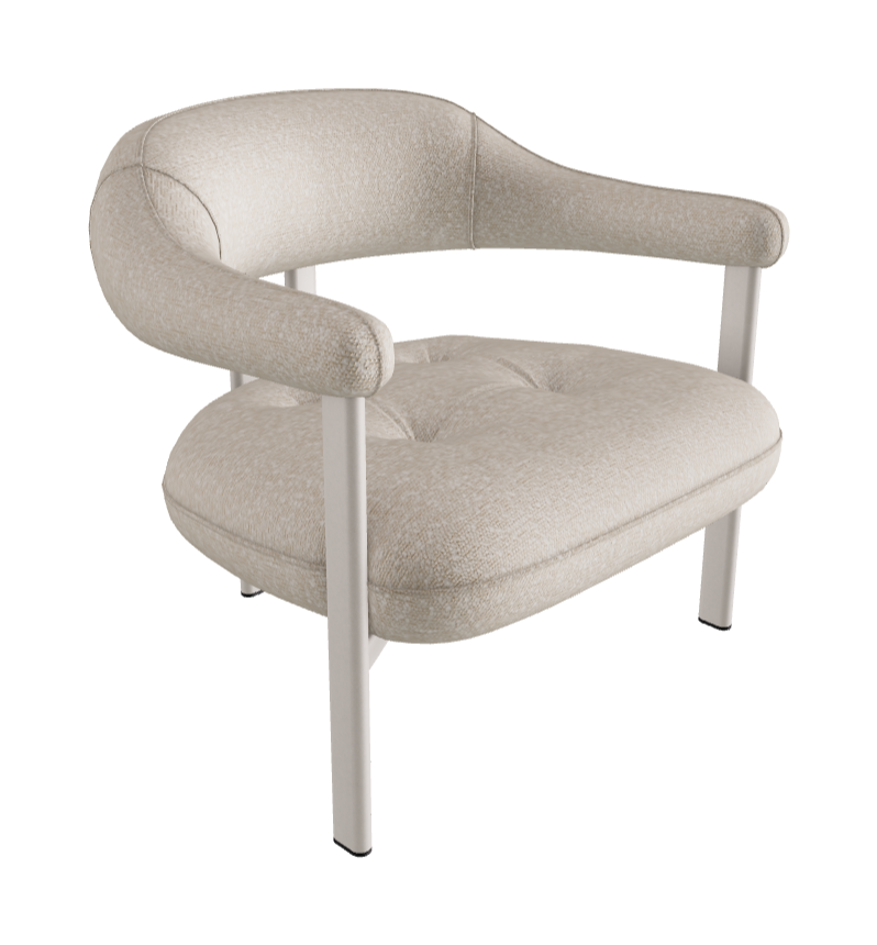 Greta Lounge Armchair_Pearl Embossed_Fabric_B241