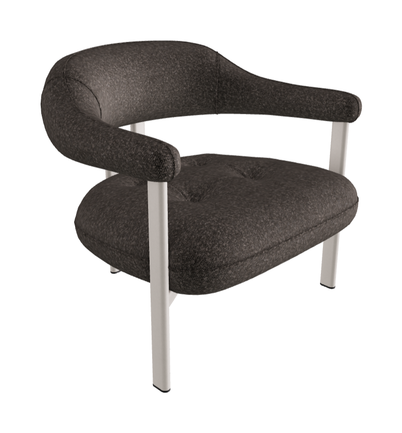 Greta Lounge Armchair_Pearl Embossed_Fabric_B244