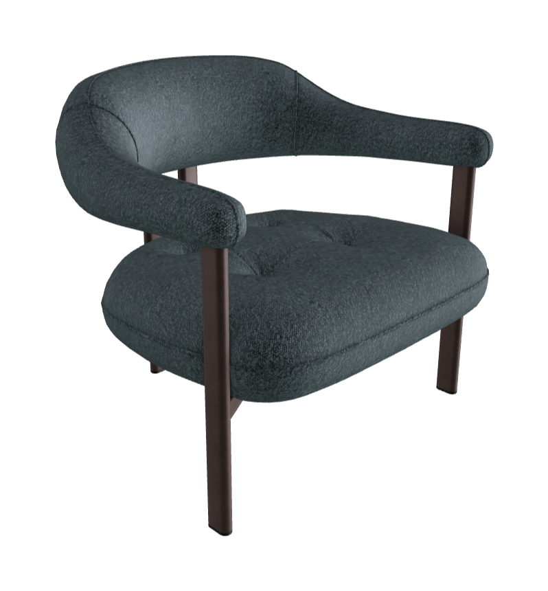 Greta Lounge Armchair_Bronze Embossed_Fabric_B245