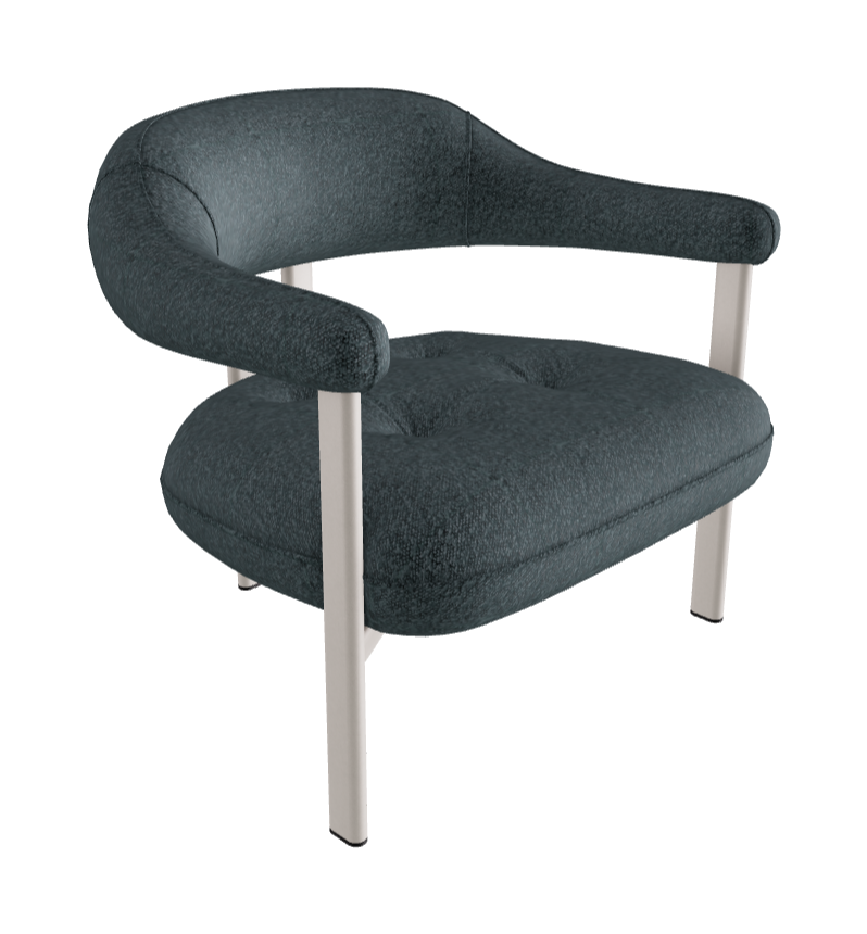 Greta Lounge Armchair_Pearl Embossed_Fabric_B245