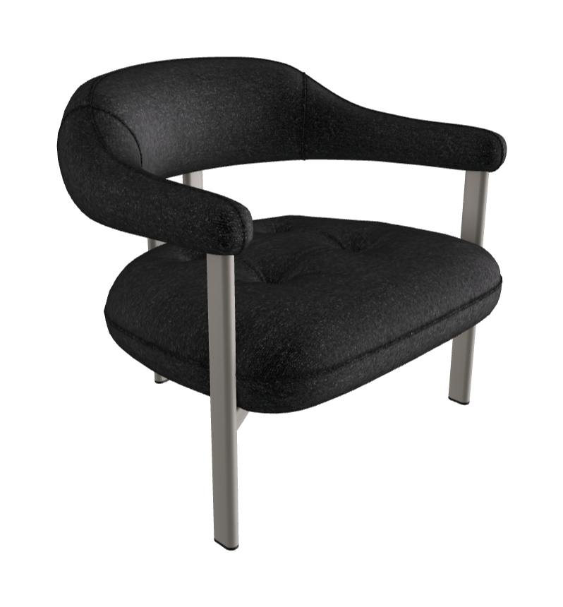 Greta Lounge Armchair_Titanium Embossed_Fabric_B246