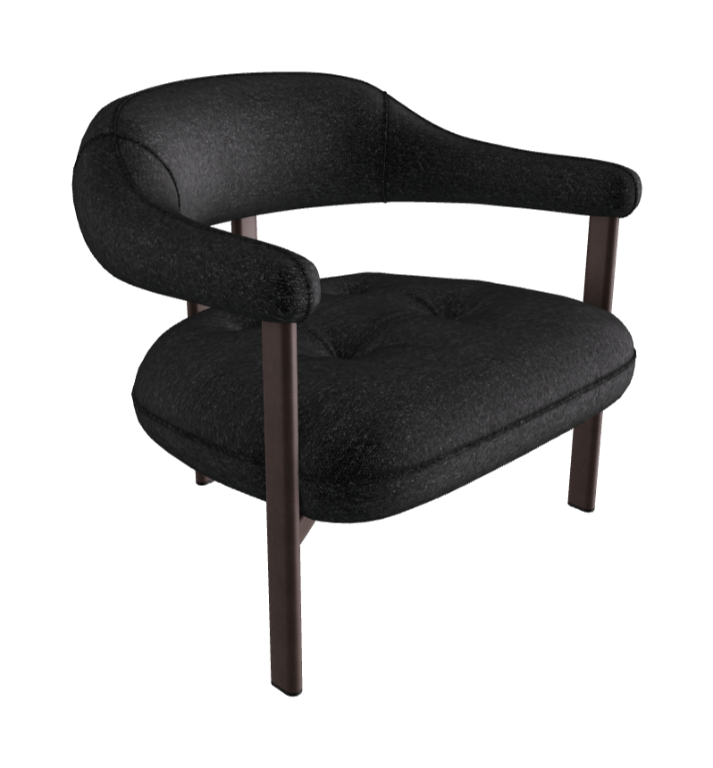Greta Lounge Armchair_Bronze Embossed_Fabric_B246