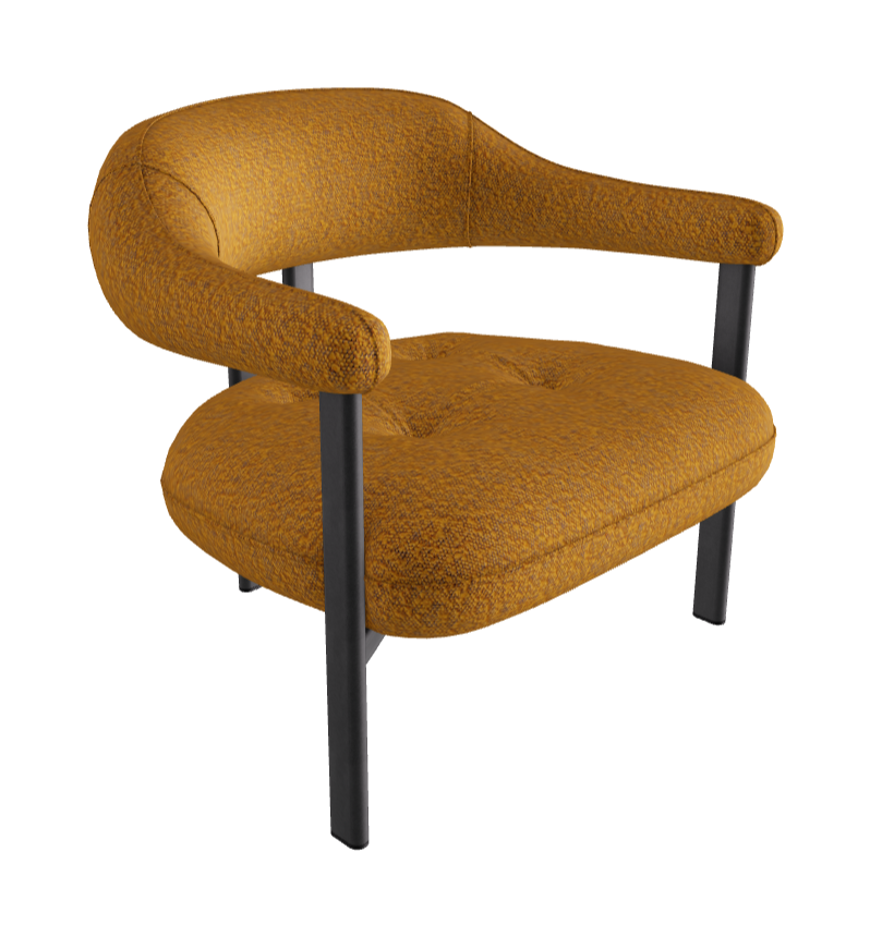 Greta Lounge Armchair_Graphite Embossed_Fabric_B247