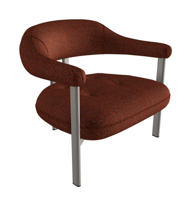 Greta Lounge Armchair_Titanium Embossed_Fabric_B248