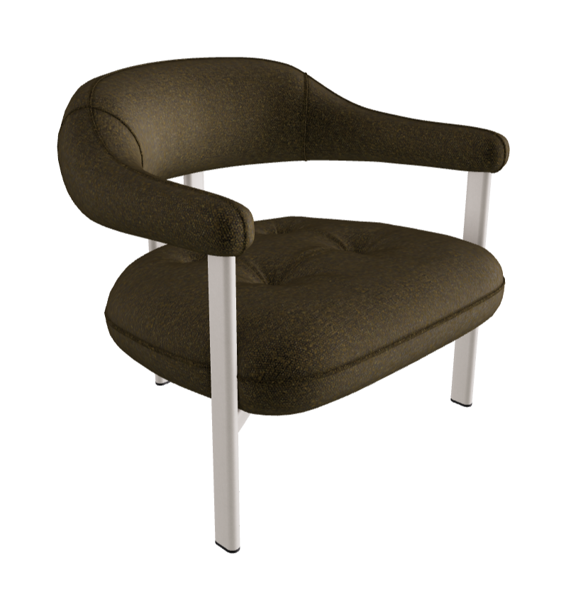 Greta Lounge Armchair_Pearl Embossed_Fabric_B249