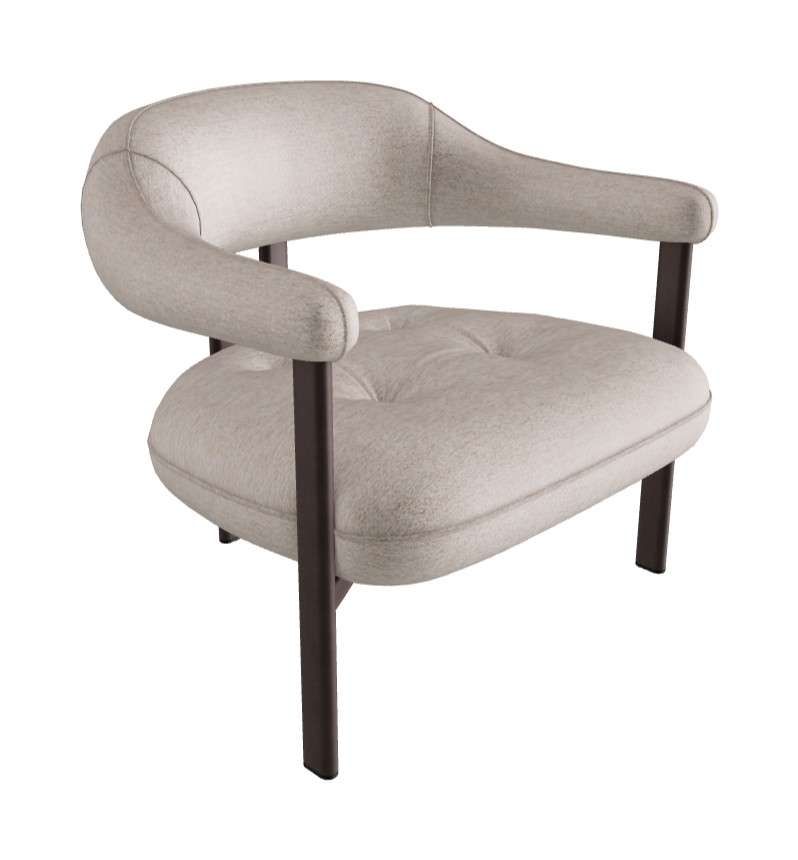 Greta Lounge Armchair_Bronze Embossed_Fabric_B730