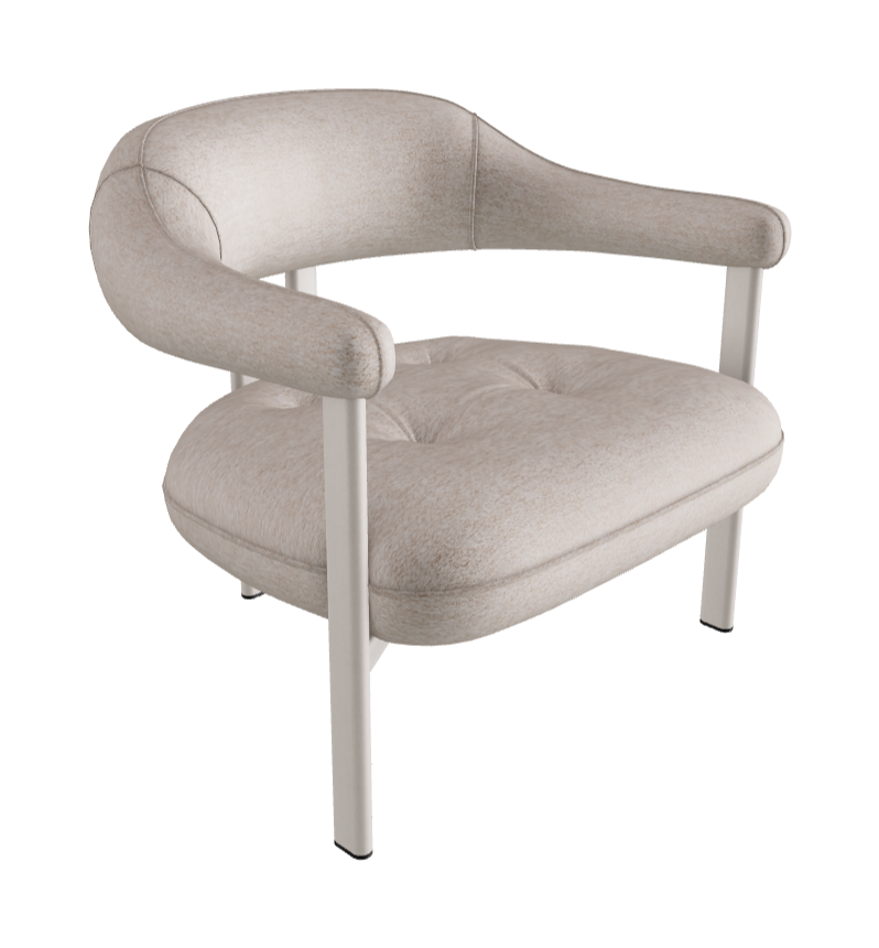 Greta Lounge Armchair_Pearl Embossed_Fabric_B730