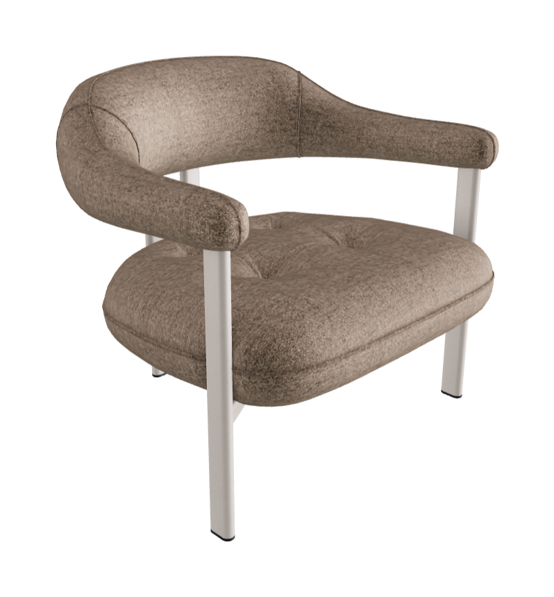 Greta Lounge Armchair_Pearl Embossed_Fabric_B731