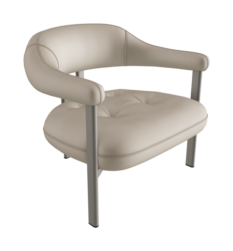 Greta Lounge Armchair_Titanium Embossed_Fabric_B921