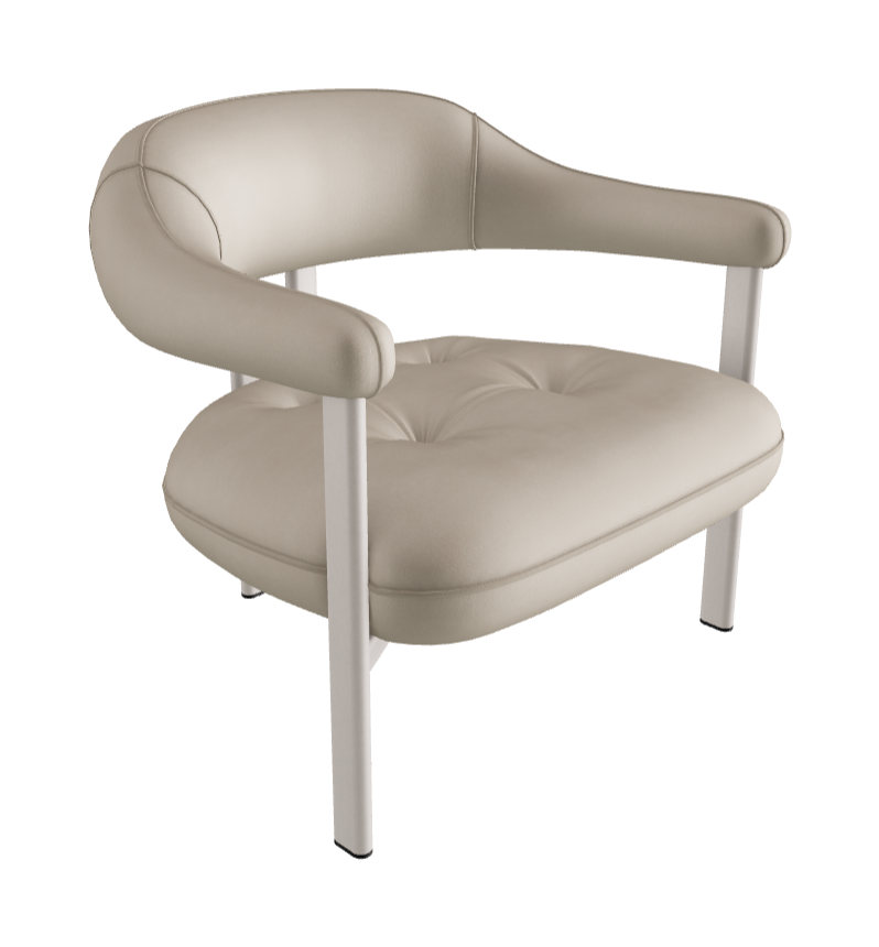 Greta Lounge Armchair_Pearl Embossed_Fabric_B921