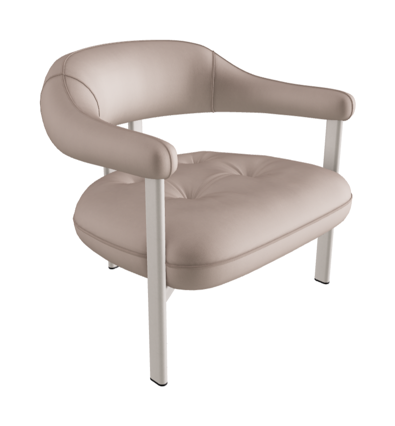 Greta Lounge Armchair_Pearl Embossed_Fabric_B923