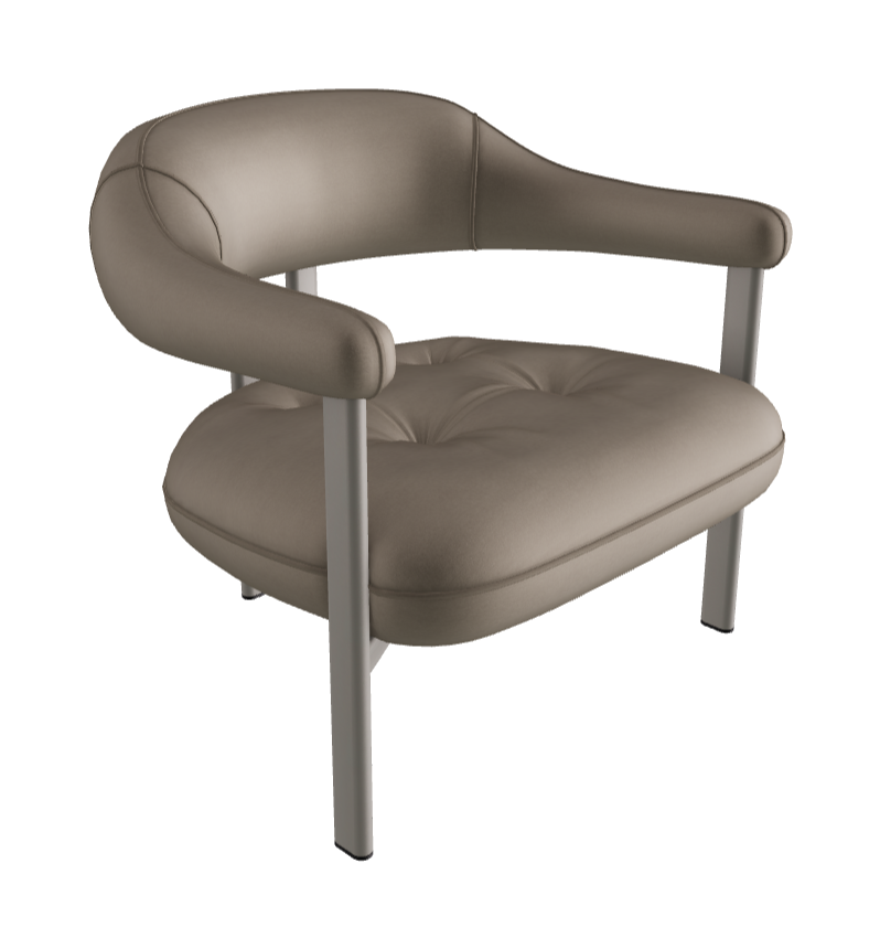 Greta Lounge Armchair_Titanium Embossed_Fabric_B924