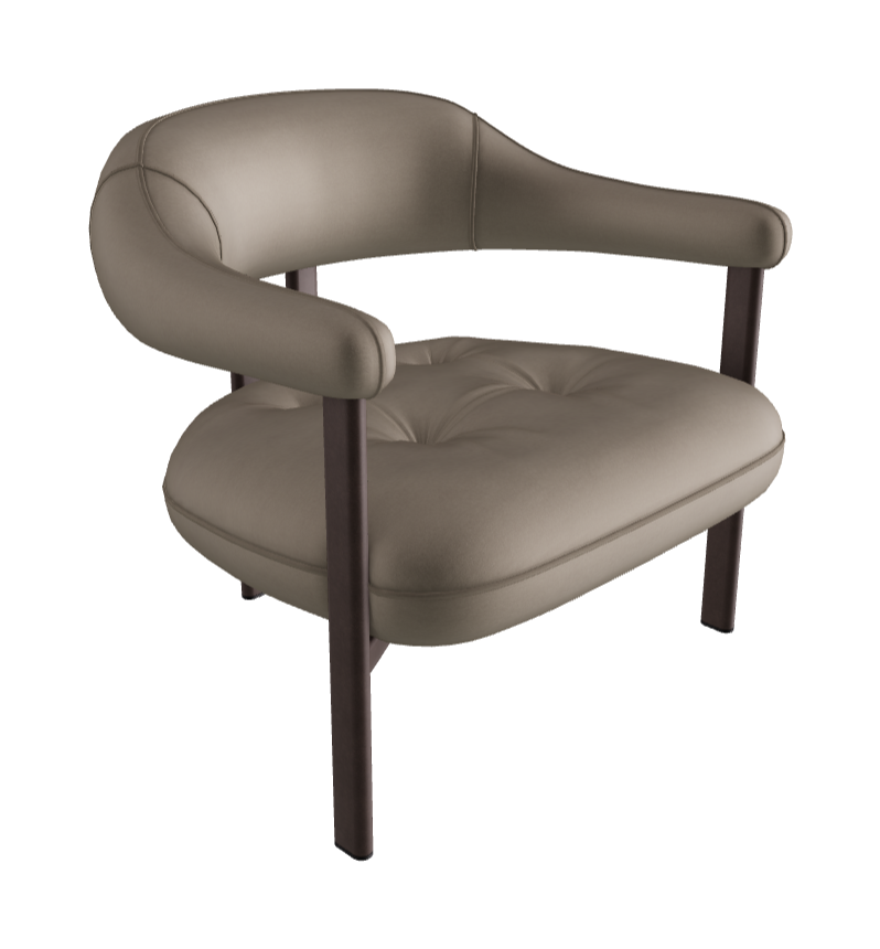 Greta Lounge Armchair_Bronze Embossed_Fabric_B924