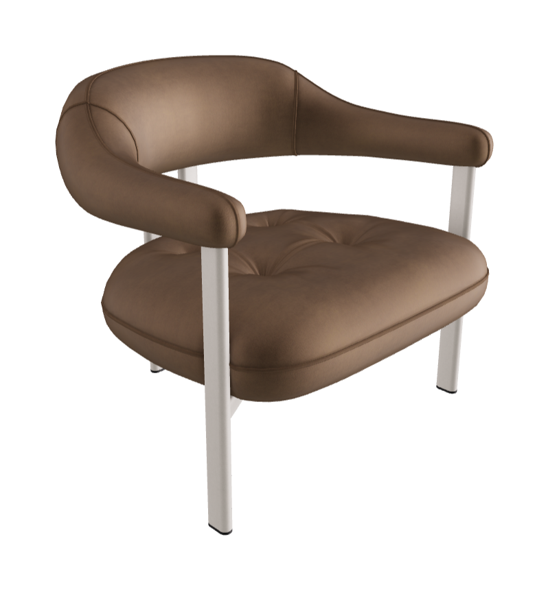 Greta Lounge Armchair_Pearl Embossed_Fabric_B925