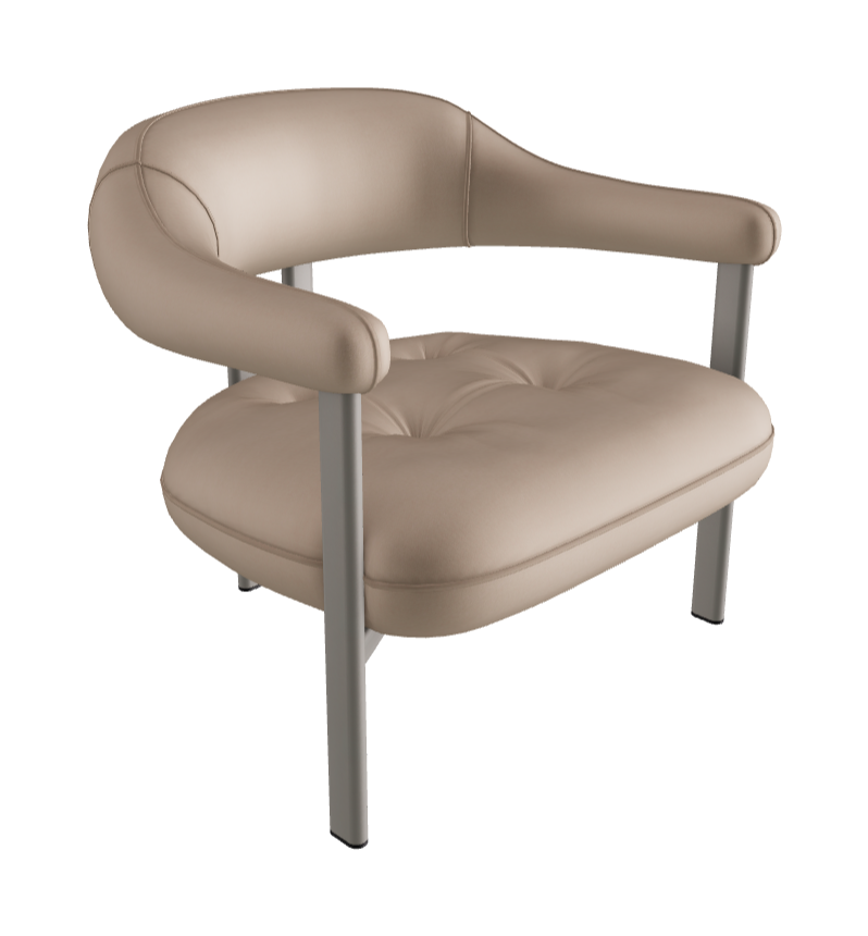 Greta Lounge Armchair_Titanium Embossed_Fabric_B926