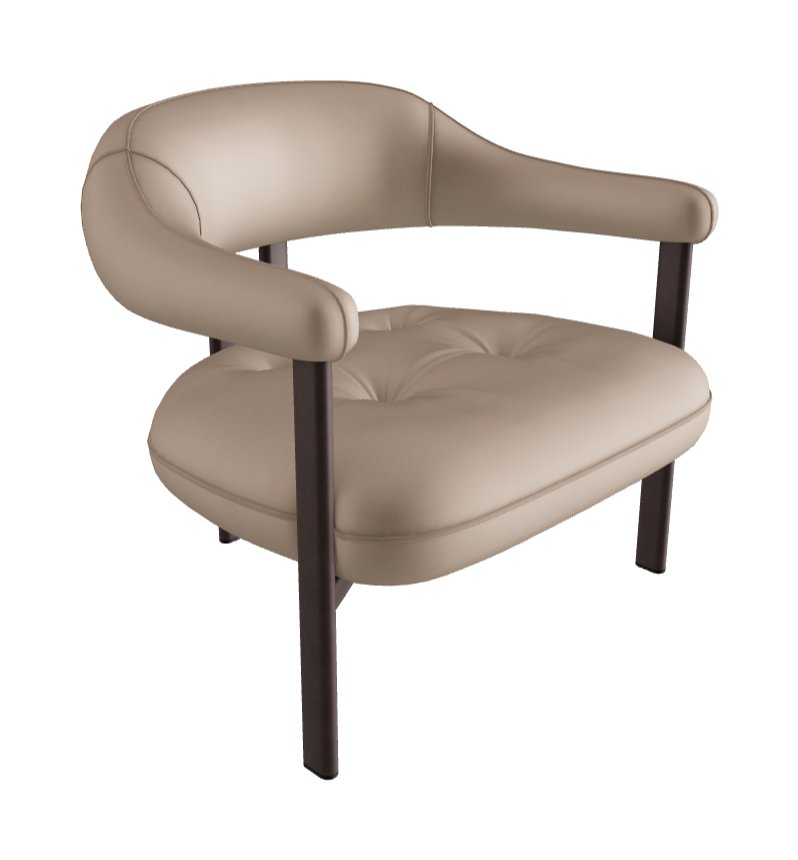 Greta Lounge Armchair_Bronze Embossed_Fabric_B926