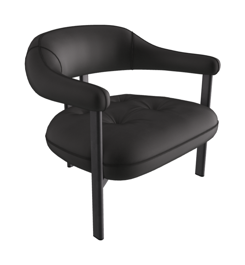 Greta Lounge Armchair_Graphite Embossed_Fabric_B927