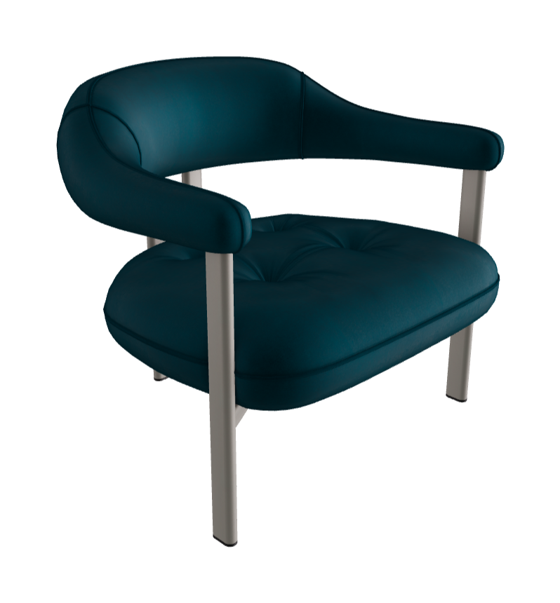 Greta Lounge Armchair_Titanium Embossed_Fabric_B928